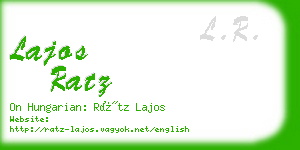 lajos ratz business card